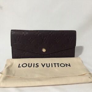 Louis Vuitton Brown Monogram Envelope Wallet with Gold Snap